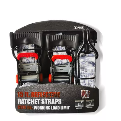 1.5"X15'X B/S 4500LBS -J Hooks-2PK 1